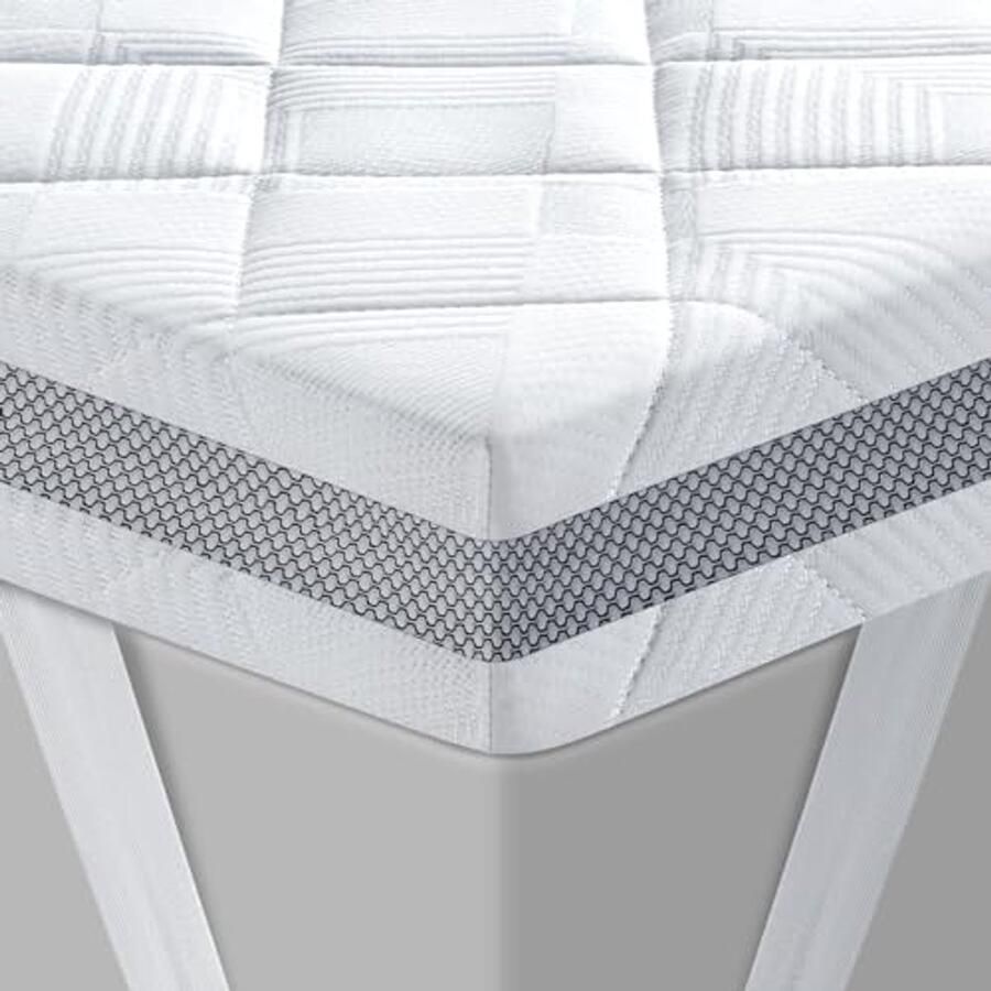 Comfortabele Matrastopper 160 x 200 cm H3 H4 Koudschuim met Ademend 3D-netovertrek voor Boxspring en Slaapbank