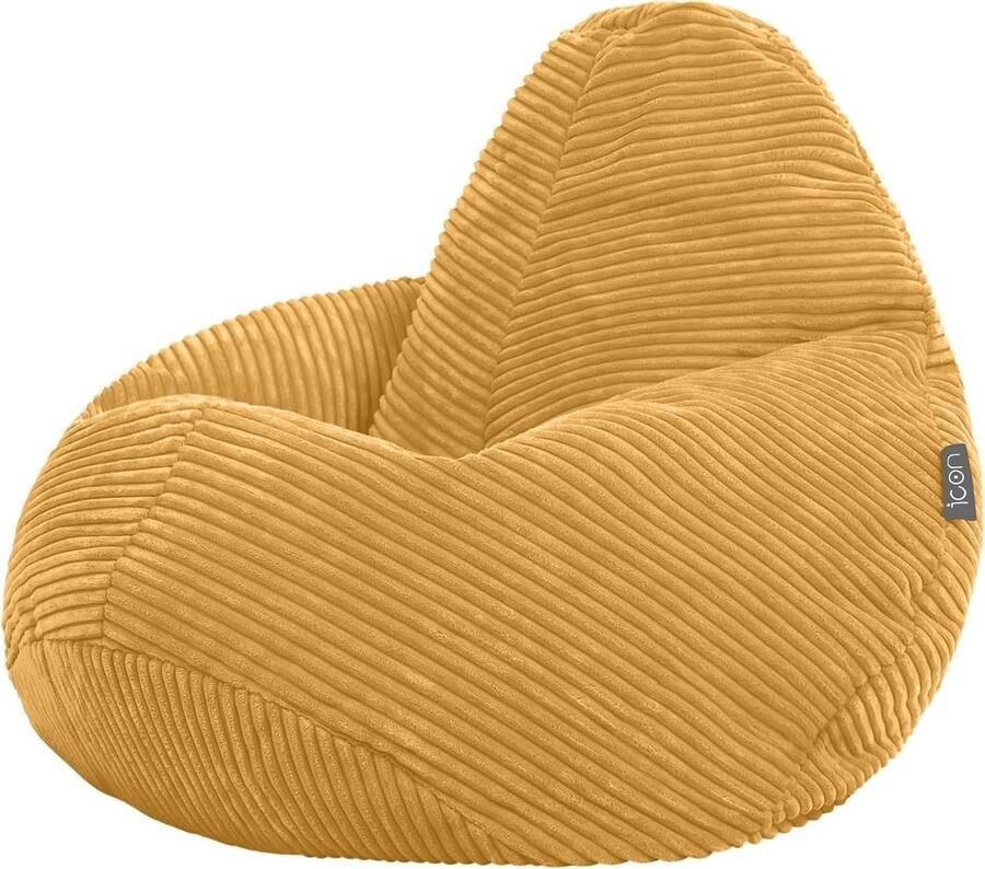 Bean Bag Child Yellow Imitation Fur Fabric Children's Armchair with Filling Included