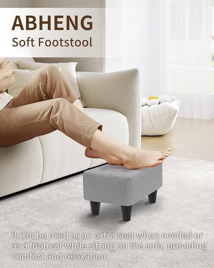 Comfortabele kruk veelzijdig en stijlvol 1 stuk imitatiebont