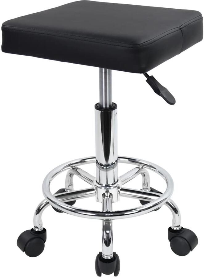 Comfortabele lederen kruk hoogte verstelbaar 1 stuk 33 cm diameter