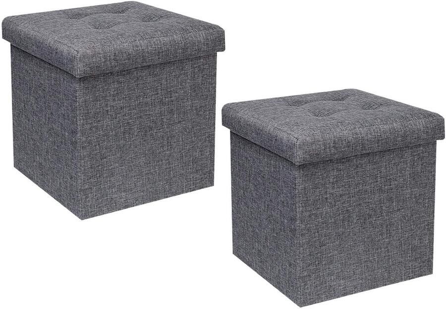 Comfortabele Opbergpoef Multifunctioneel 1 stuk MDF 32 x 32 x 32 cm