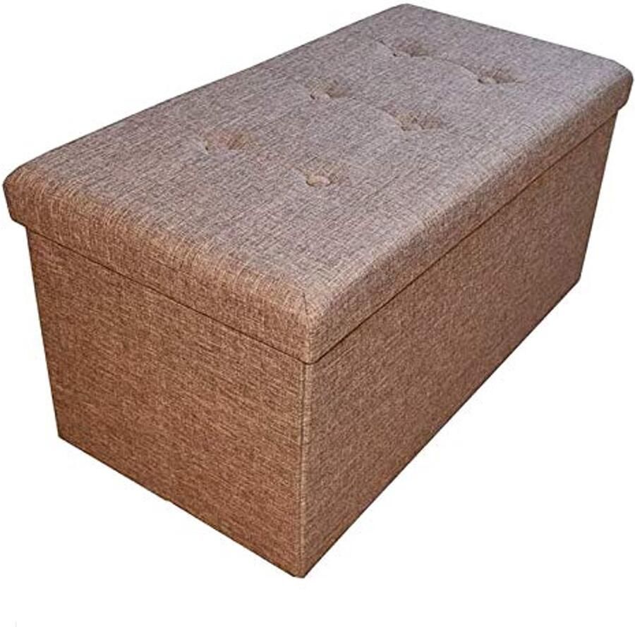 Comfortabele Opvouwbare Zitbank met Opbergruimte Multifunctionele Voetenbank en Opbergbox tot 300 kg