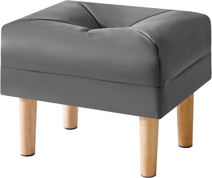 Comfortabele Ottoman Poef Multifuntioneel Gebruik 1 stuk Beige Hout en Schuim 40x29x32 cm