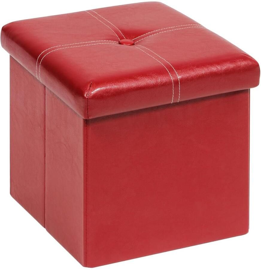 Comfortabele poef met opbergfunctie veelzijdig en robuust 1 stuk 30x30x30 cm MDF en spons