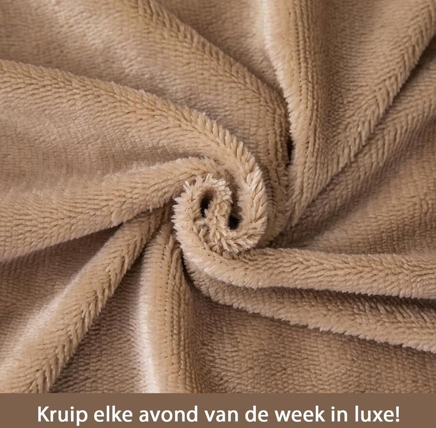 Comfortabele Sherpa Fleece Deken Dubbele Maat Super Zacht en Warm Omkeerbaar voor Bed Bank en Slaapbank Mink Double 150 x 200