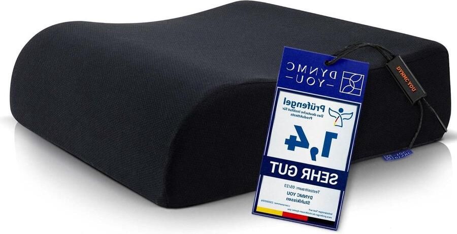 Comfortabele Stoelverhoger Volwassenen OEKO-TEX Hoes 13 cm Dik Zitkussen Autostoel Bureaustoel Kussen Opstahulp Zwart