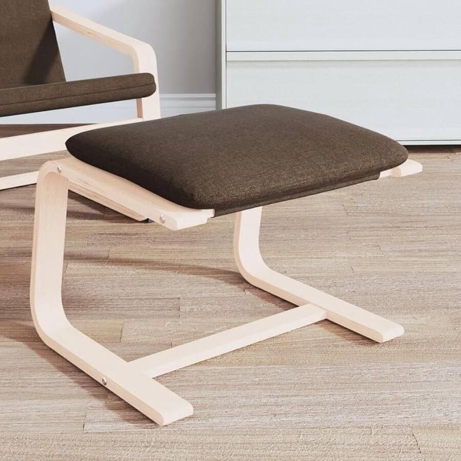 Comfortabele voetenbank modern design 1 stuk berkenhout