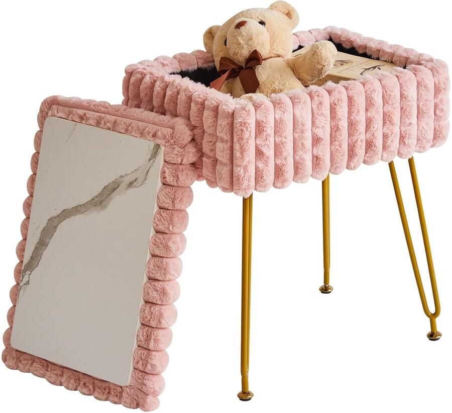 Comfortabele voetenbank Ondersteuning voor benen Zwart 1 stuk