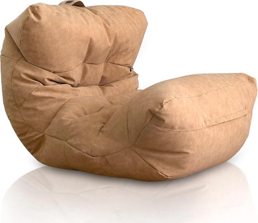 Comfortabele XXL Zitzak Donkergrijze Lounge Pouf voor Woonkamer en Slaapkamer