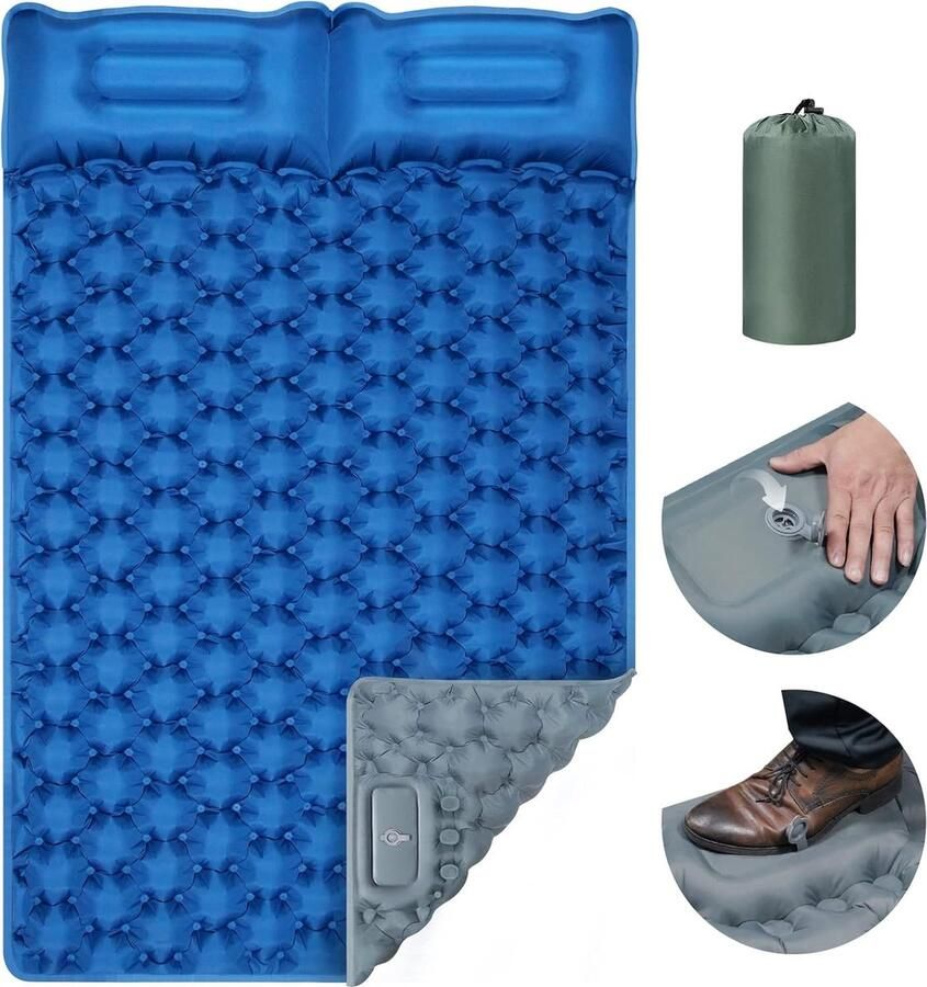 Luvetrex Comfortabele Zelfopblaasbare Slaapmat voor Camping en Outdoor Gebruik 10 cm Dik Waterdicht