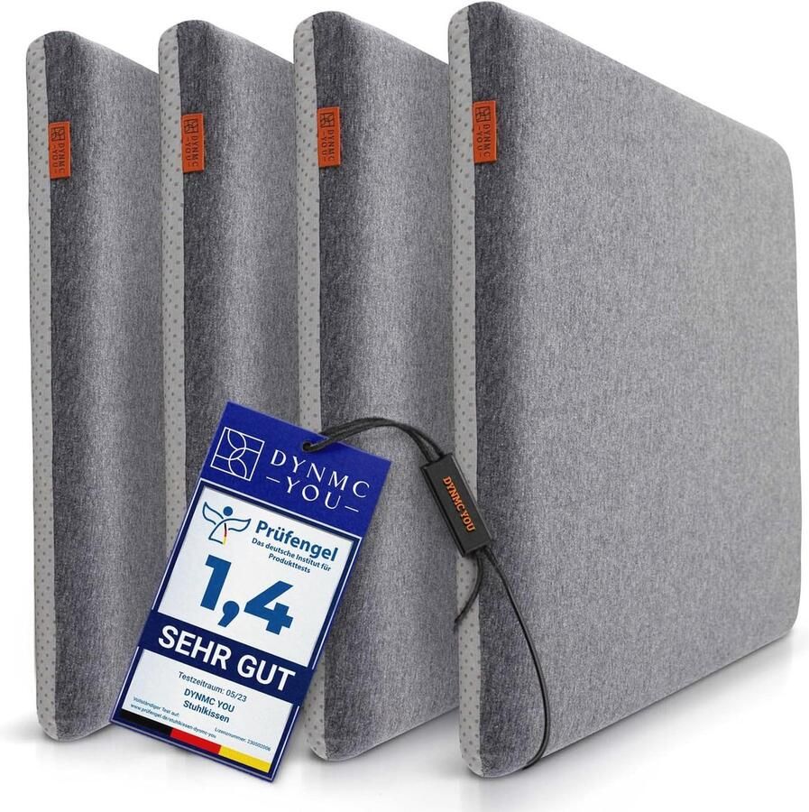 Comfortabele Zitkussen Set van 4 voor Eetkamerstoelen Antislip Traagschuim Kussens Wasbare Hoes Scandinavische Stijl
