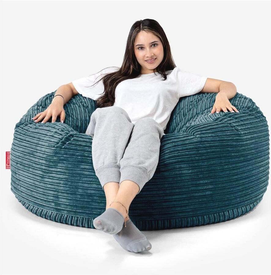 Comfortabele Zitzak Bank Grote Poef met Vlekkenwerende Behandeling Perfect voor Ontspanning en Gaming