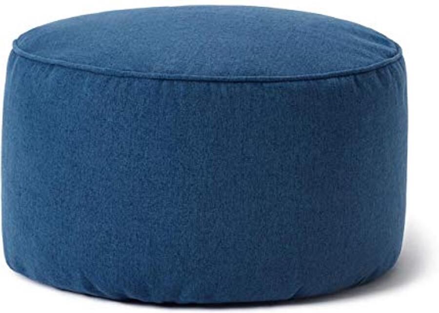 Comfortabele zitzak-hocker 25 x 45 cm Indoor kruk en poef voor elk interieur Donkerblauw