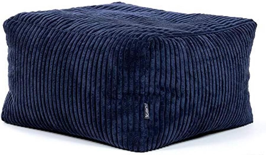 Comfortabele Zitzak Hocker Navy Blauw Fluwelen Voetsteun voor Woonkamer en Slaapkamer