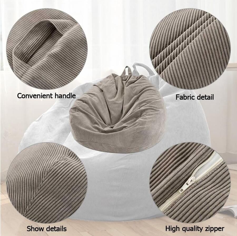 Comfortabele Zitzakstoel zonder Vulling Gaming Zitzak voor Volwassenen en Kinderen in Rood