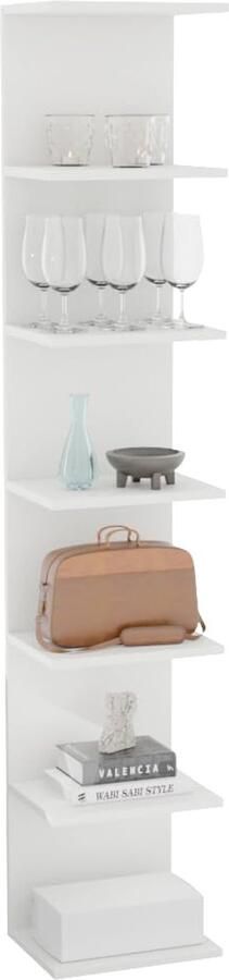 Ibenzoa Moderne multifunctionele wandplank met zeven planken voor ruimtes en doeleinden