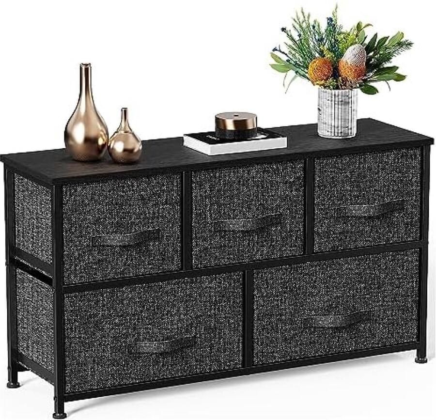 Commode met 5 stoffen schuifladen