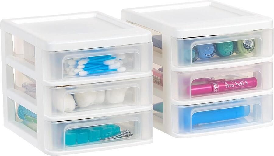 Compact Desktop 3-ladesysteem wit S-2 Pack van IRIS