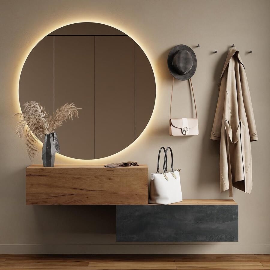 Compacte Garderobekast met Klep – Modern Halmeubel 100 cm