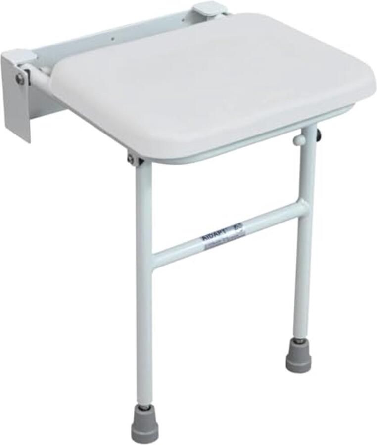 Compacte gewatteerde douchestoel met standpoot Inklapbaar en veilig