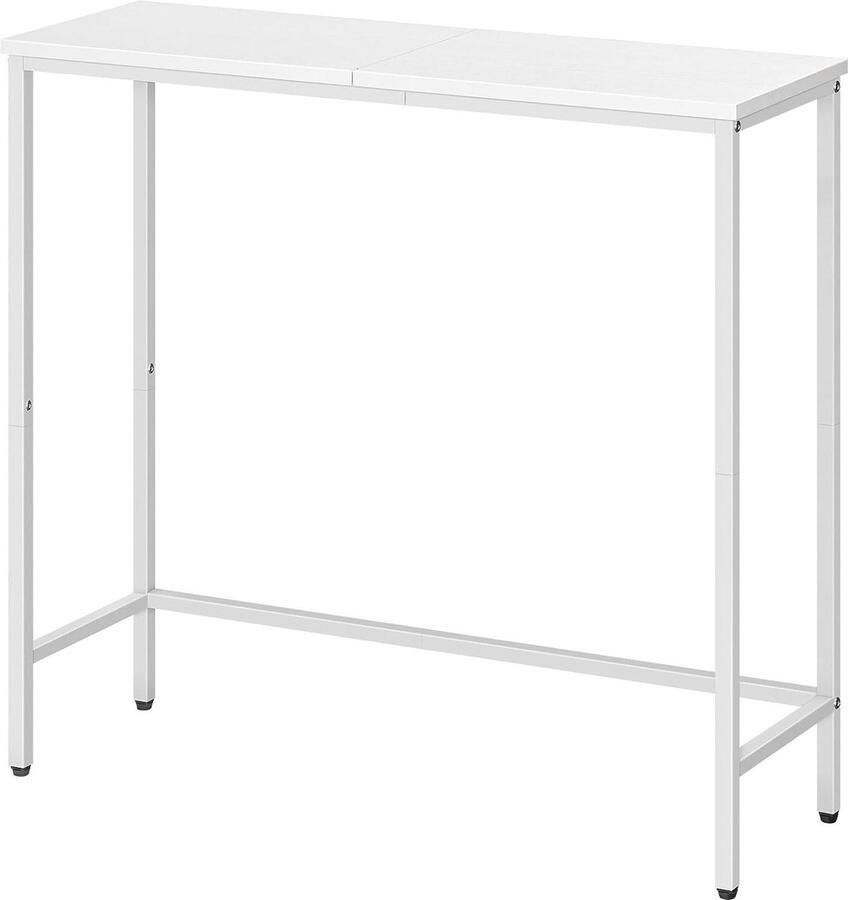 Compacte moderne displaytafel smalle bijzettafel voor de gang salontafel voor kleine ruimtes wit EWW75XG01
