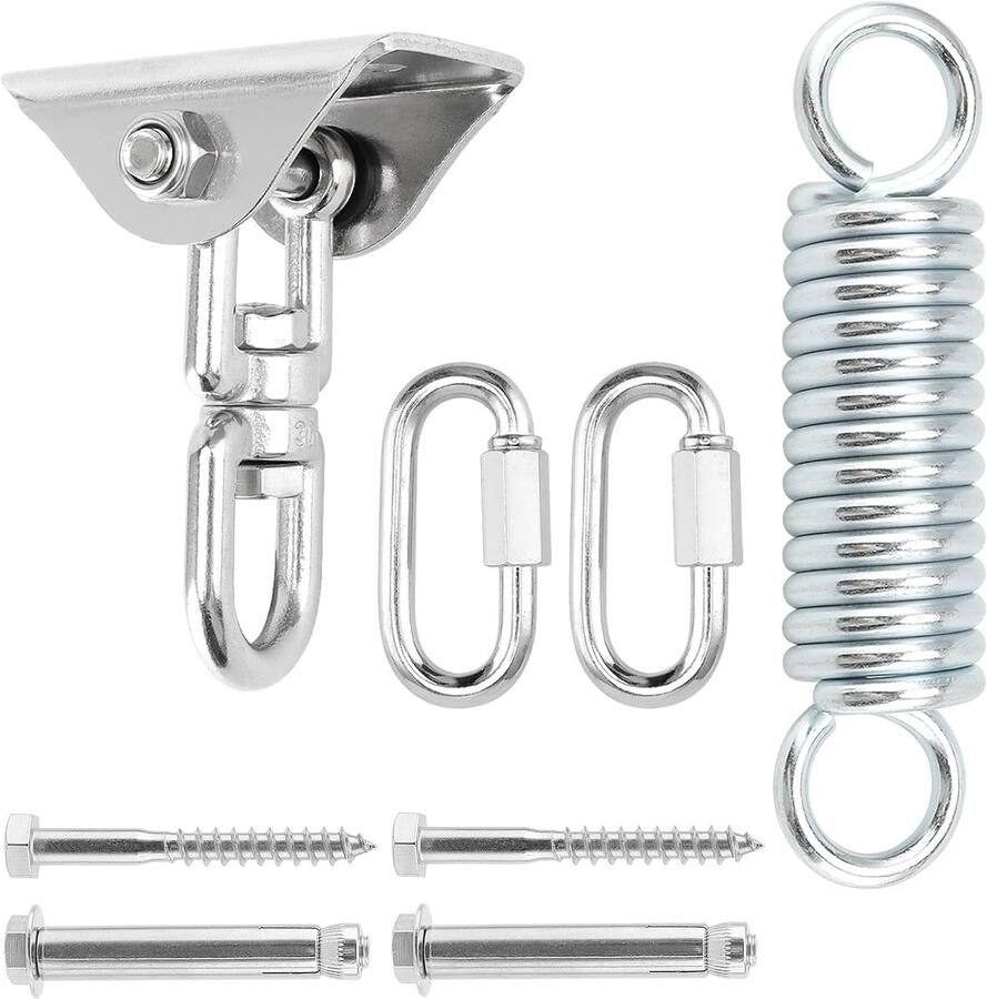 Compleet Ophangsysteem voor Hangstoelen en Schommels met Roestvrijstalen Plafondhaken