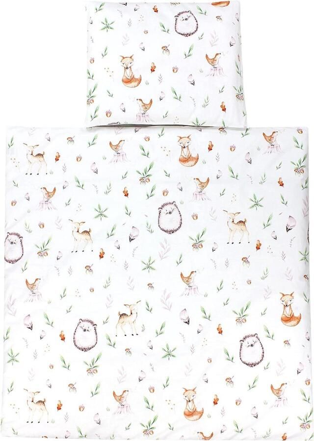 Complete 4-Delige Babybed Set met Dierenprint en Zachte Stoffen voor Comfort