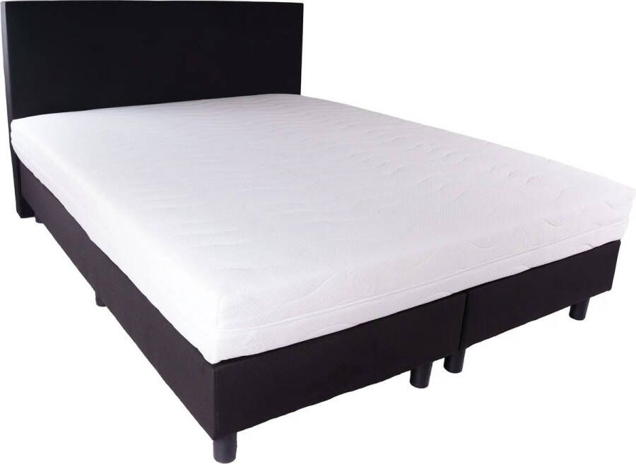 Magazijnenverkoop.nl Complete boxspring Royal Super Deluxe Antraciet 140x200 cm Incl. matras