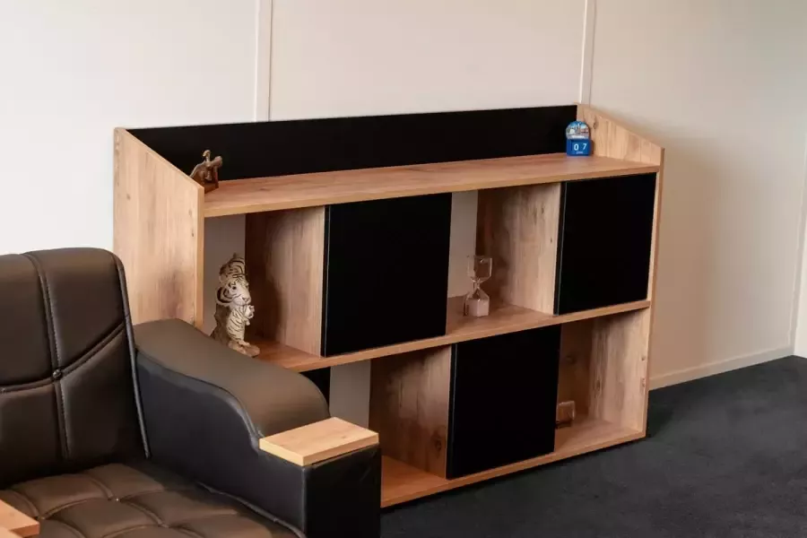 Complete Kantoor Set Directie Set Paris Bureau + Bureaukast + Bureaustoel + Dossierkast + Bijzet tafel + Bankstel 3+1+1