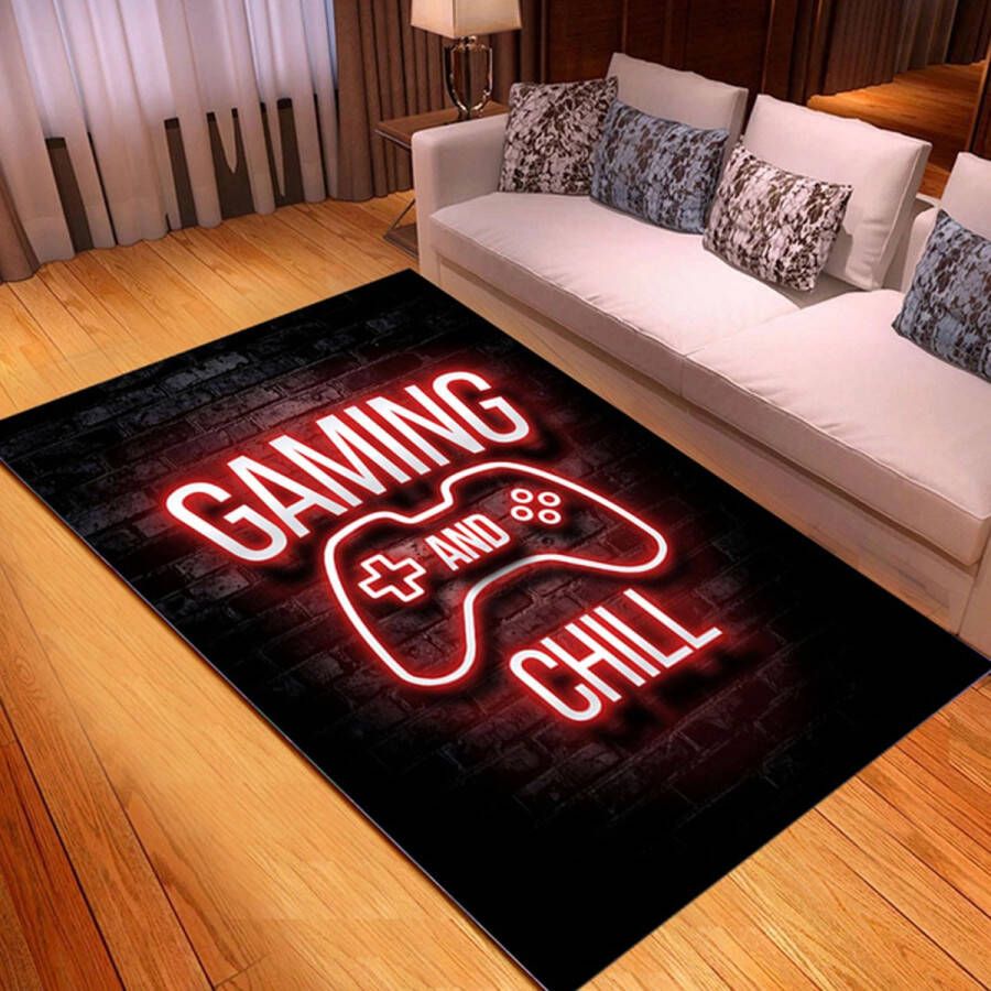 Computerkamer mat GAME PRO Games Tapijt Gaming and chill Leuke tekst Decoratie spel lounge