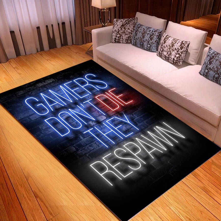 Game kamer mat Computer PRO Games Tapijt Respawn Leuke tekst Decoratie spel lounge - Foto 2