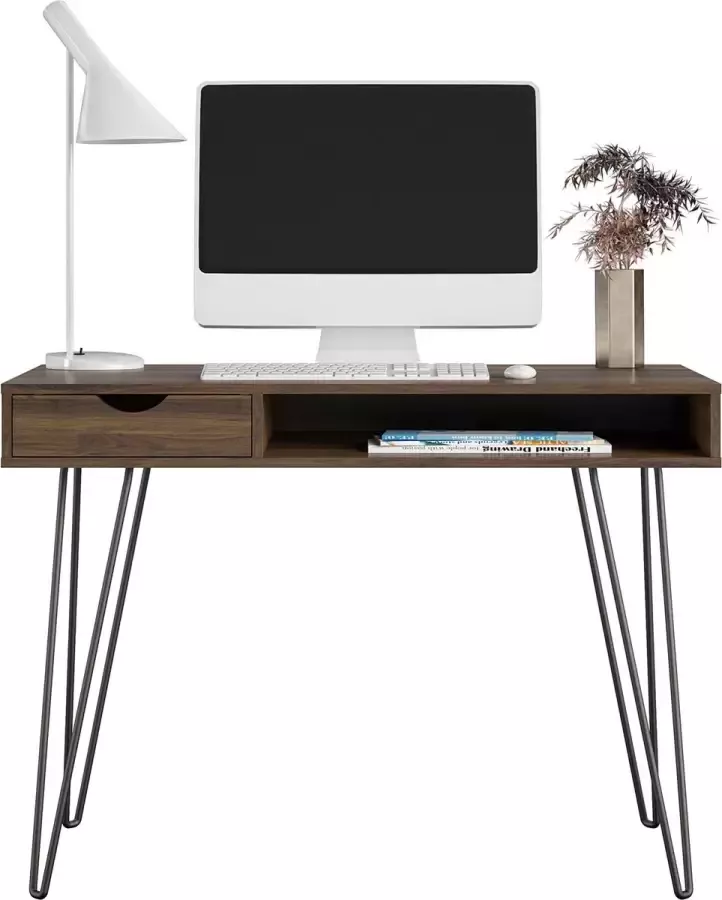 Loft24 Concord|Bureau met 1 lade in walnootlook - Foto 2