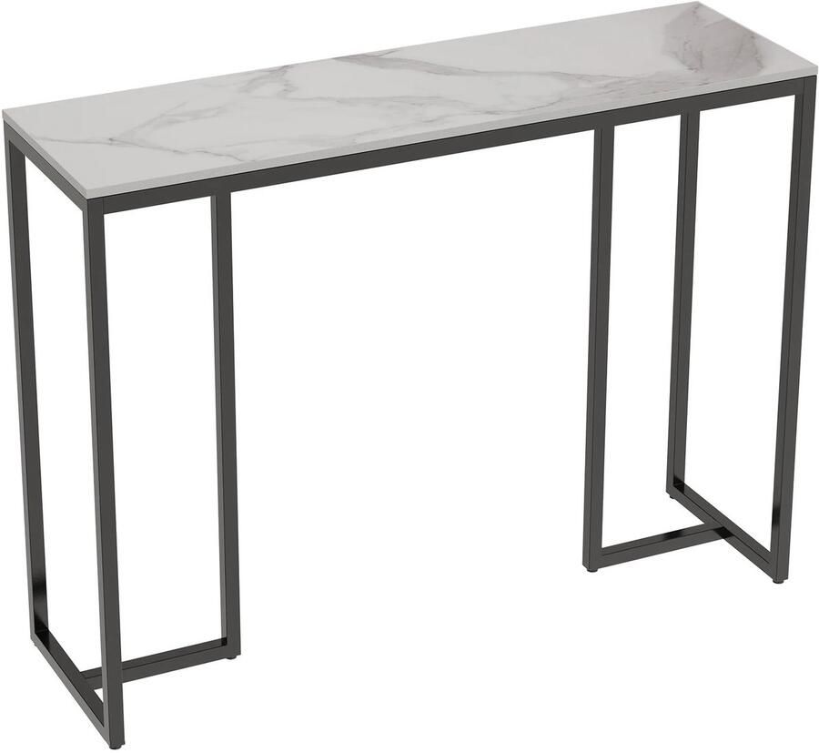 Livetastic Consoletafel Marmer 100x30x78 5 cm – Wandtafel – Entreetafel -Sidetable Haltafel Modern Metalen Frame Gang Woonkamer Slaapkamer