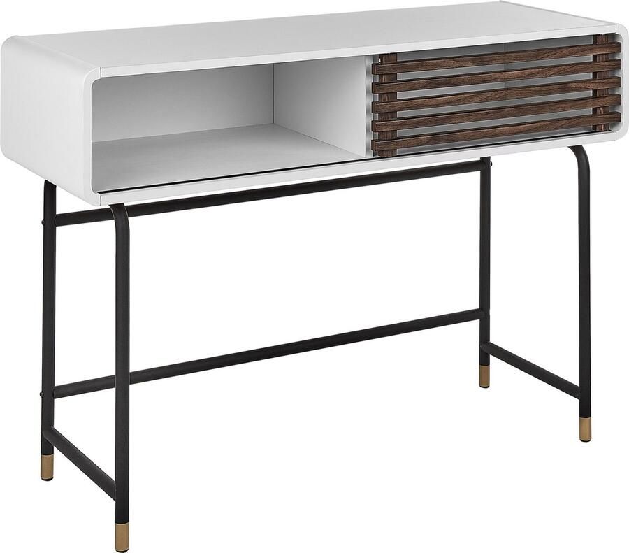 Beliani RIFLE Consoletafel-Donkere houtkleur-Vezelplaat