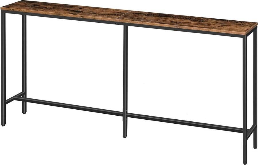Consoletafel smalle entreetafel geschikt voor hal en woonkamer 1 stuk donkerbruin-zwart