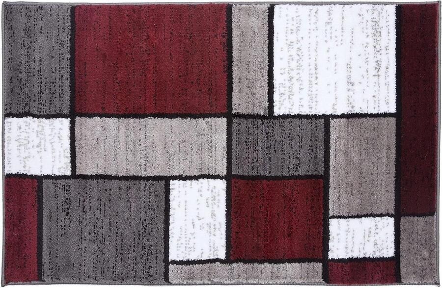 Contemporary Modern Boxes Runner Rug Geometric Pattern 2x6 Area Carpet