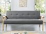 Converteerbare driezitsbank van stof LALY Grijs L 189 cm x H 82 cm x D 81 cm - Thumbnail 1
