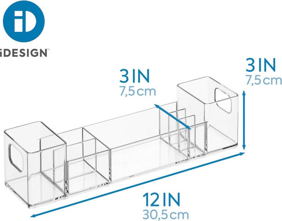 Cosmetische organizer met meerdere niveaus transparant