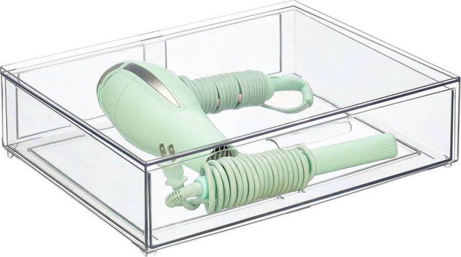 Cosmetische organizer Stapelbare plastic ladebox Praktische doos voor het opbergen van badkamerartikelen Doorzichtig