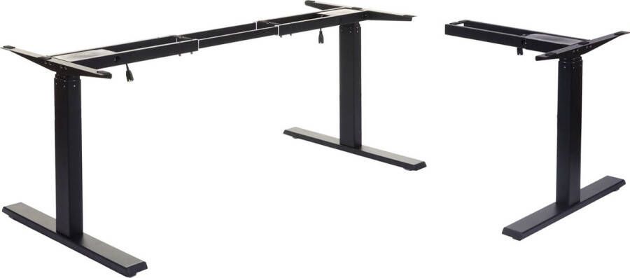 Cosmo Casa Frame -Variabel tafelframe voor hoekbureau- Elektrisch in hoogte verstelbaar met geheugen- Draagvermogen 45 kg- In het zwart