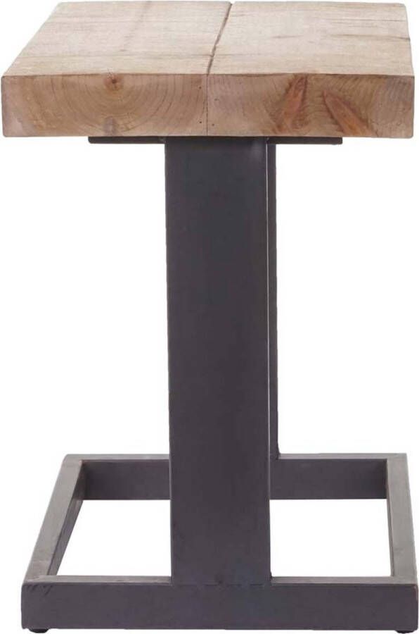 Cosmo Casa Zithocker Houten Kruk Voetenbank- Rustieke Massieve Dennehouten Kruk -gecertificeerd 48x36x32cm