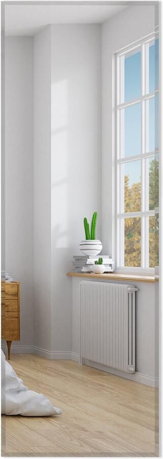 COSTWAY 110 x 38 cm full-body spiegel wandspiegel deurspiegel hangspiegel spiegel voor garderobe slaapkamer woonkamer