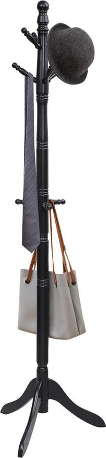 COSTWAY Kapstok 175 cm met 9 haken vrijstaande kledingstandaard van hout met verstelbare hoogte mantelstandaard in boomvorm voor hoeden handtassen en sjaals