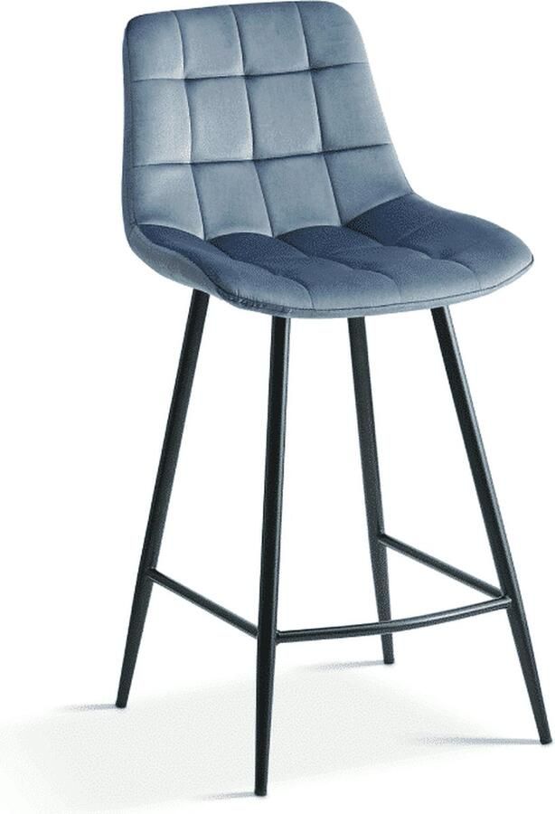 ZAZA Home Counterstoel 'Juta' Fluweel DonkergrÄ±js