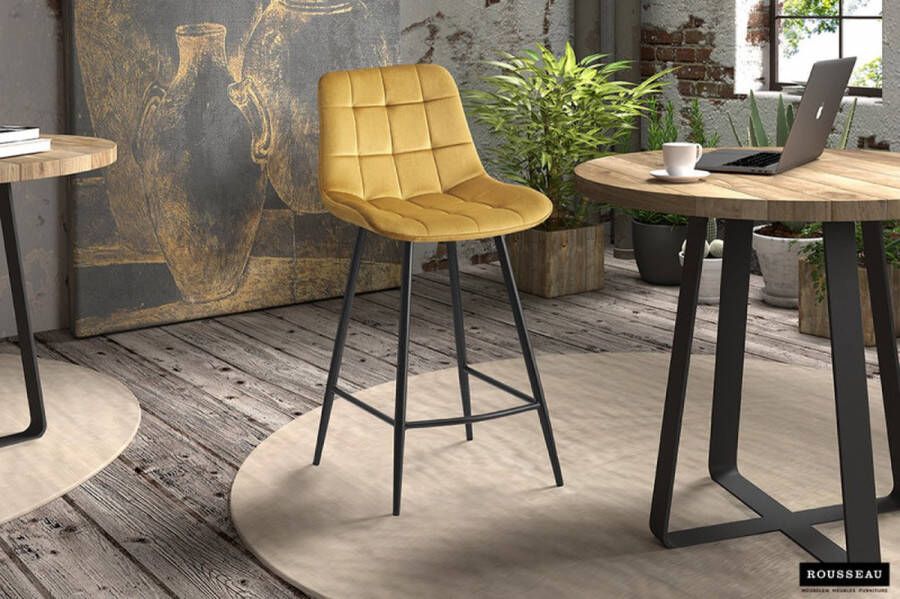 Counterstoel 'Juta' Stof Goud (2 per doos)