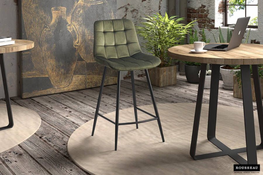 Counterstoel 'Juta' Stof Groen (2 per doos)