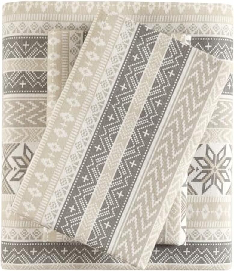 Cozy Flannel Bed Sheets Twin XL Size 100% Cotton Ultra Soft Nordic Style 3 Piece Set