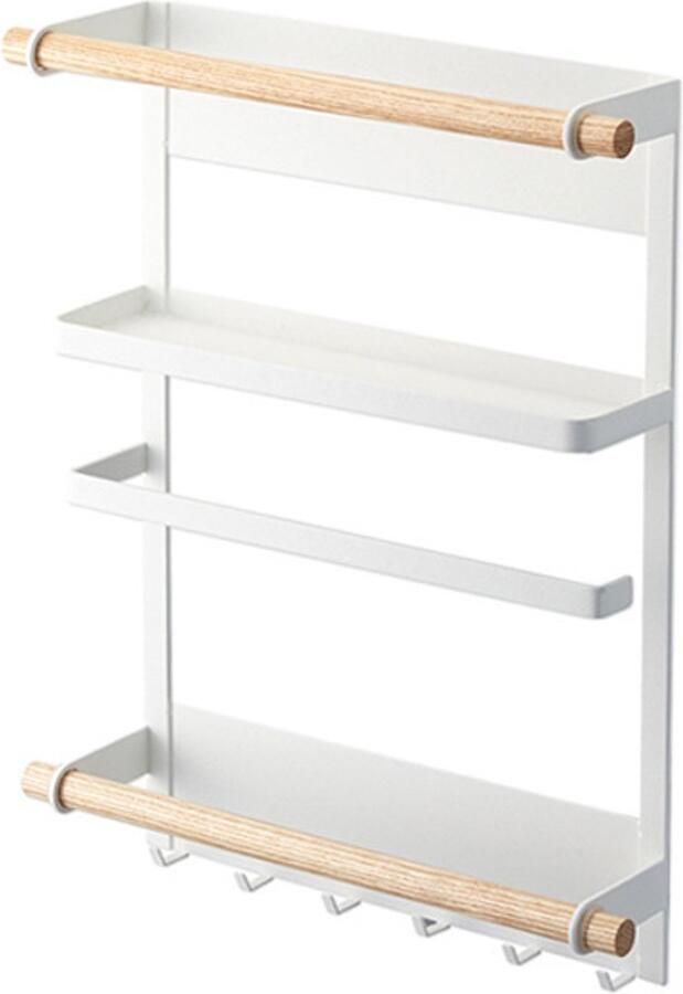 Creatief koelkastrek met magnetische stickers wandplank lichtsnoer buiten Koelkastrek zonder perforatie Creatieve magnetische stickers Wit