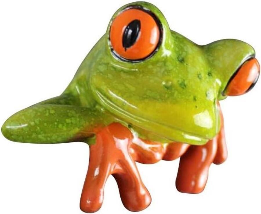 Creatieve 3D handwerk decoratie kikker voor thuis en kantoor groen bureau computer ornamenten geschenk