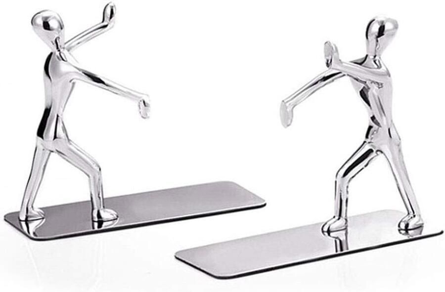 Creatieve Boekensteunen Zinklegering RVS Bureau Organizer voor Thuis en Kantoor